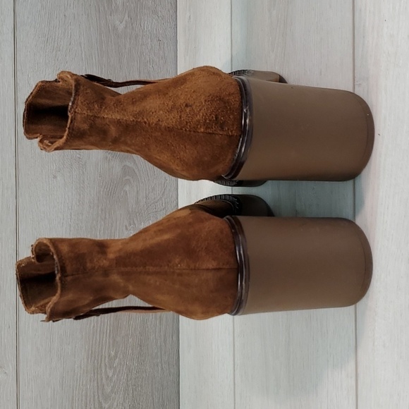 Steve Madden Women Moby Ankle Leather Platform Heels shoes boots sz 11 - Picture 7 of 14